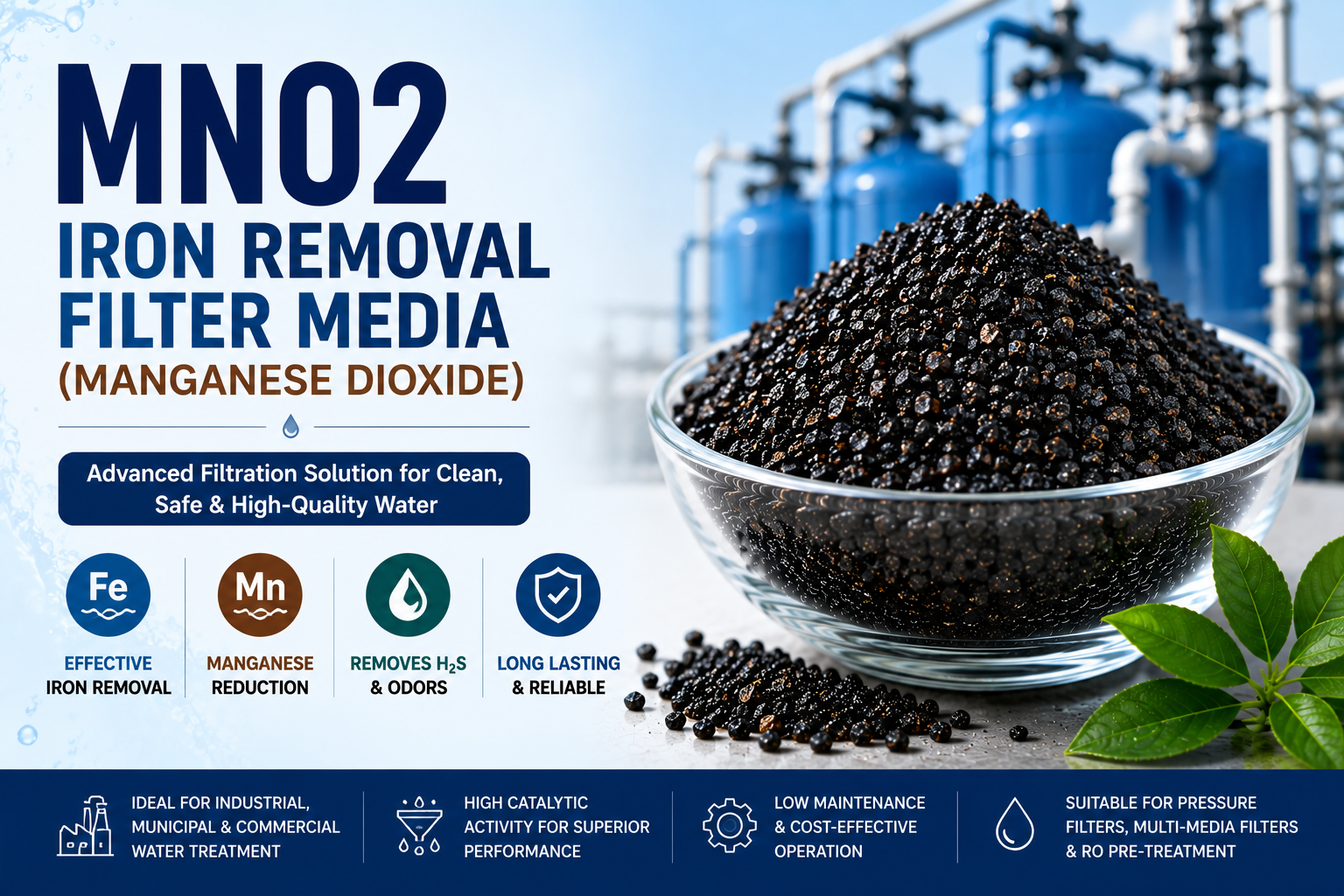 MNO2 Iron Removal Filter Media (Manganese Dioxide): Complete Guide for Water Treatment Systems